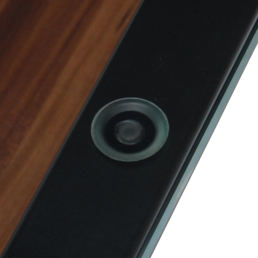 ガラス天板ローテーブル 80 ブラックダークブラウン