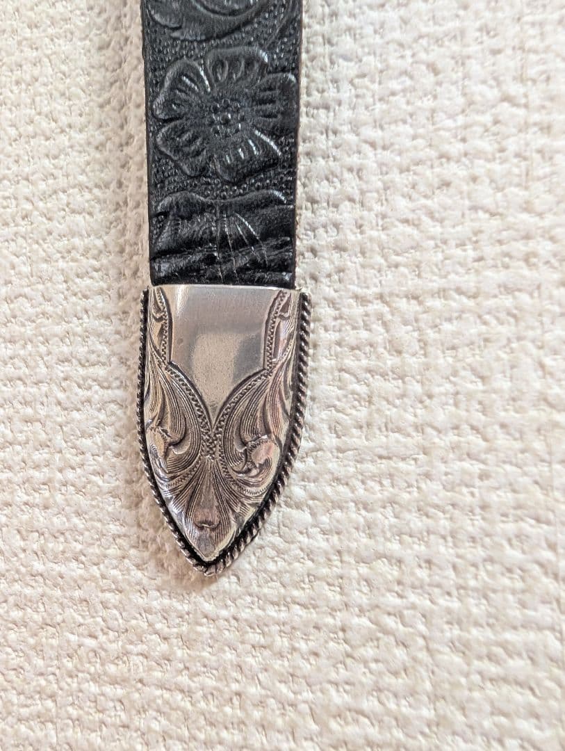 HTC WESTERN BELT エンボス加工フラワーターコイズ32新品未使用品