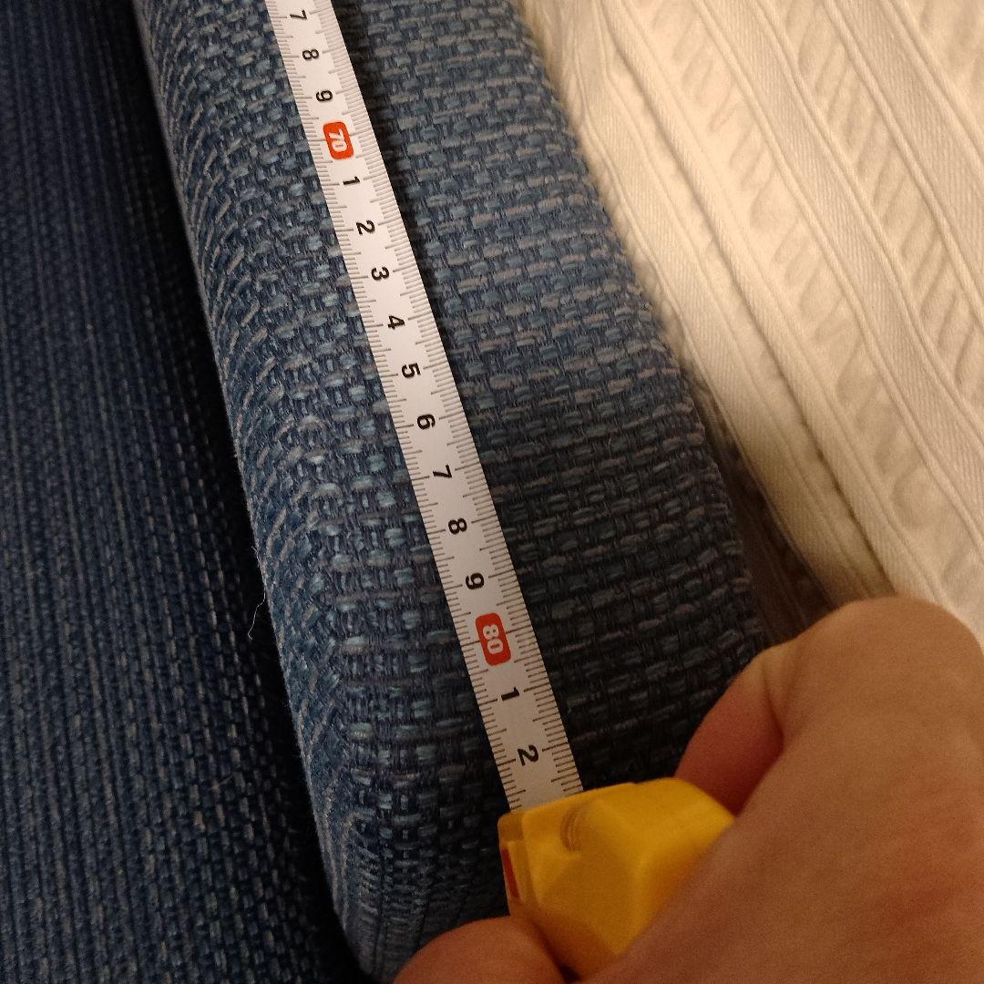 NITORI ダークブルー L字型ソファ３人掛け 引き取り限定です。