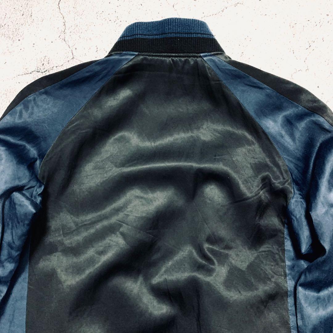 LAD MUSICIAN リバーシブル　ナイロンボンバージャケット　MA1 黒青