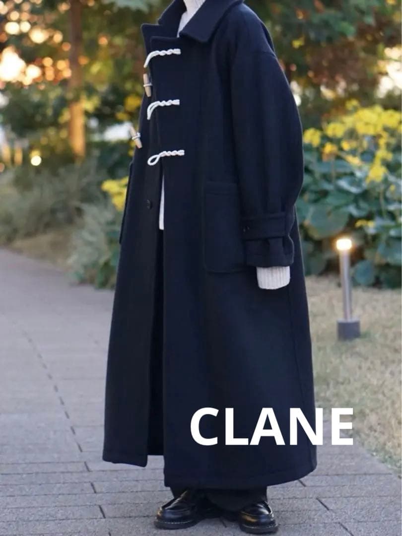 【yu1004】CLANE オーバーマキシダッフルコート　サイズ1