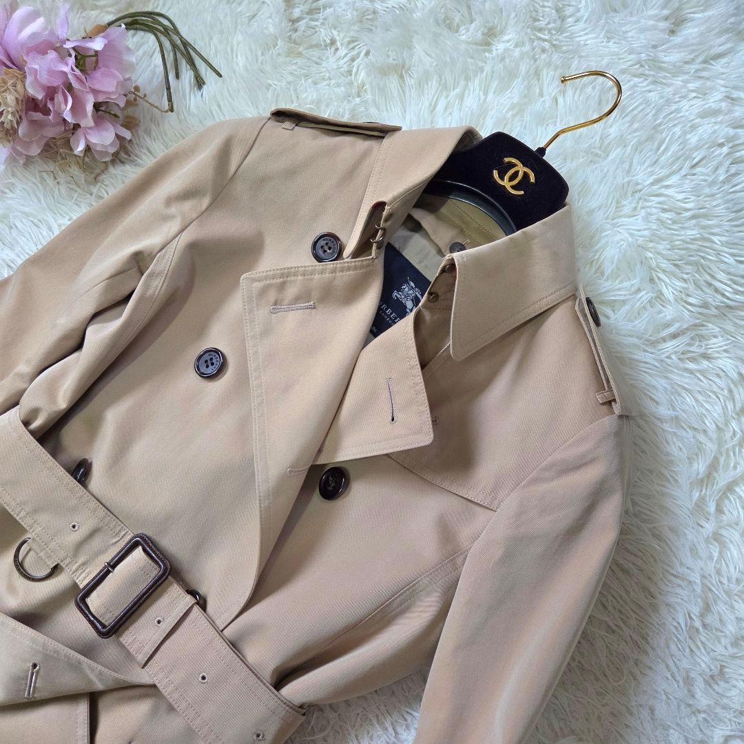 美品 バーバリー ハニーベージュ トレンチコート ライナー ノバチェック 36S