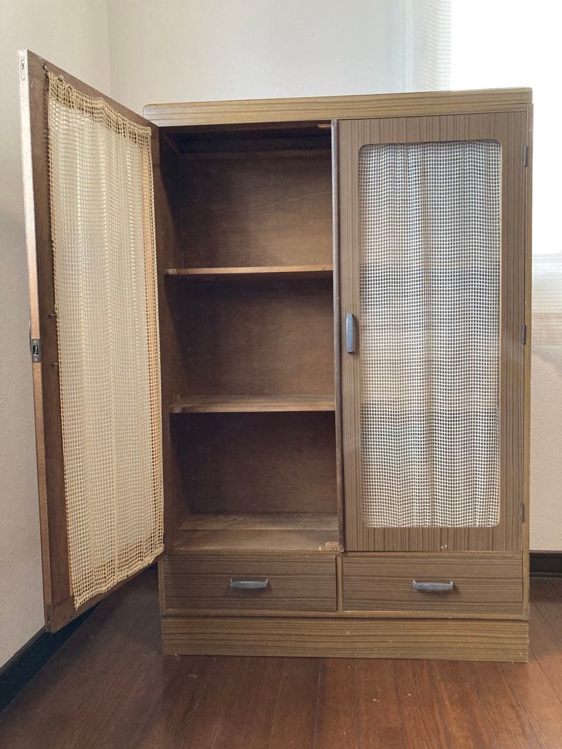 昭和レトロ書棚　本棚　アンティーク家具　古民家