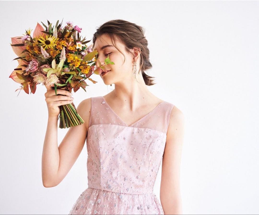 エメ　ロングドレス　ピンクチュール