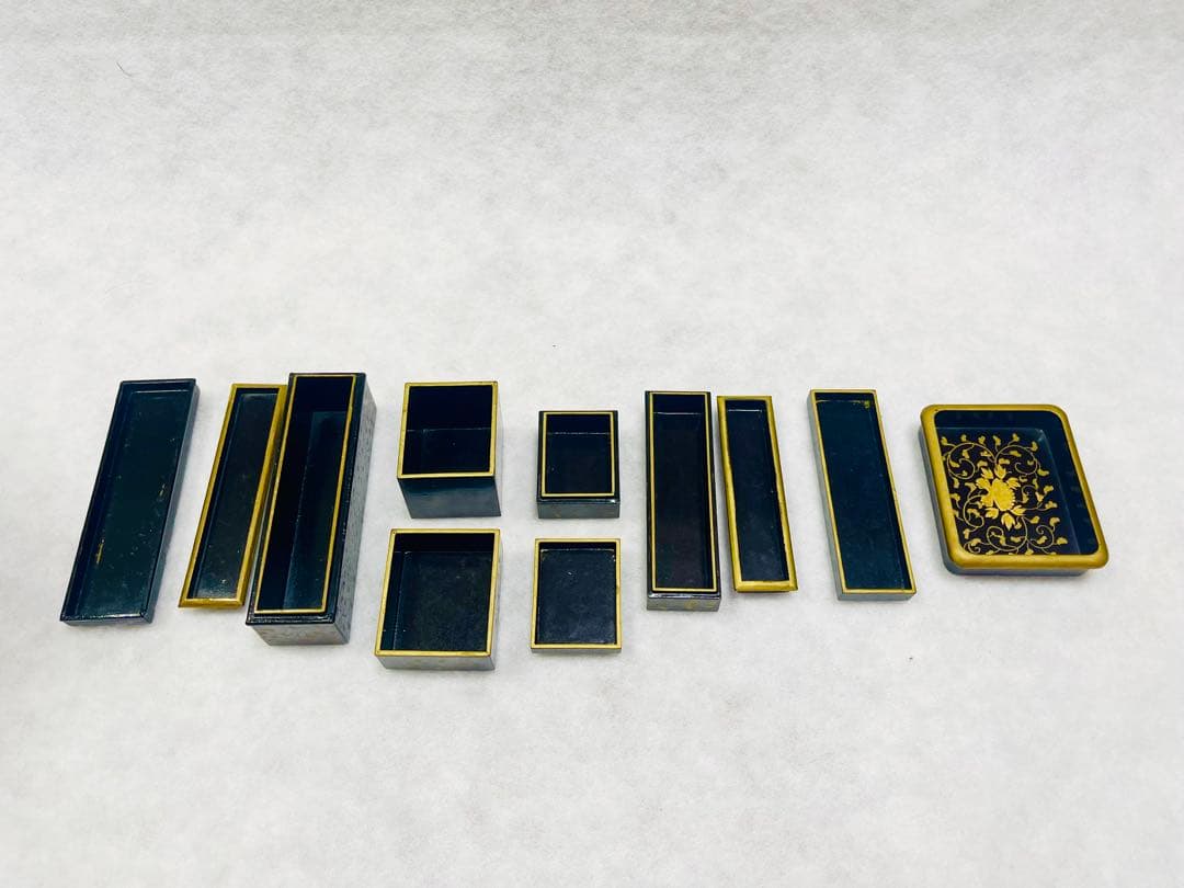 大正時代 雛道具 書棚 蒔絵 本銀 美品 箱付