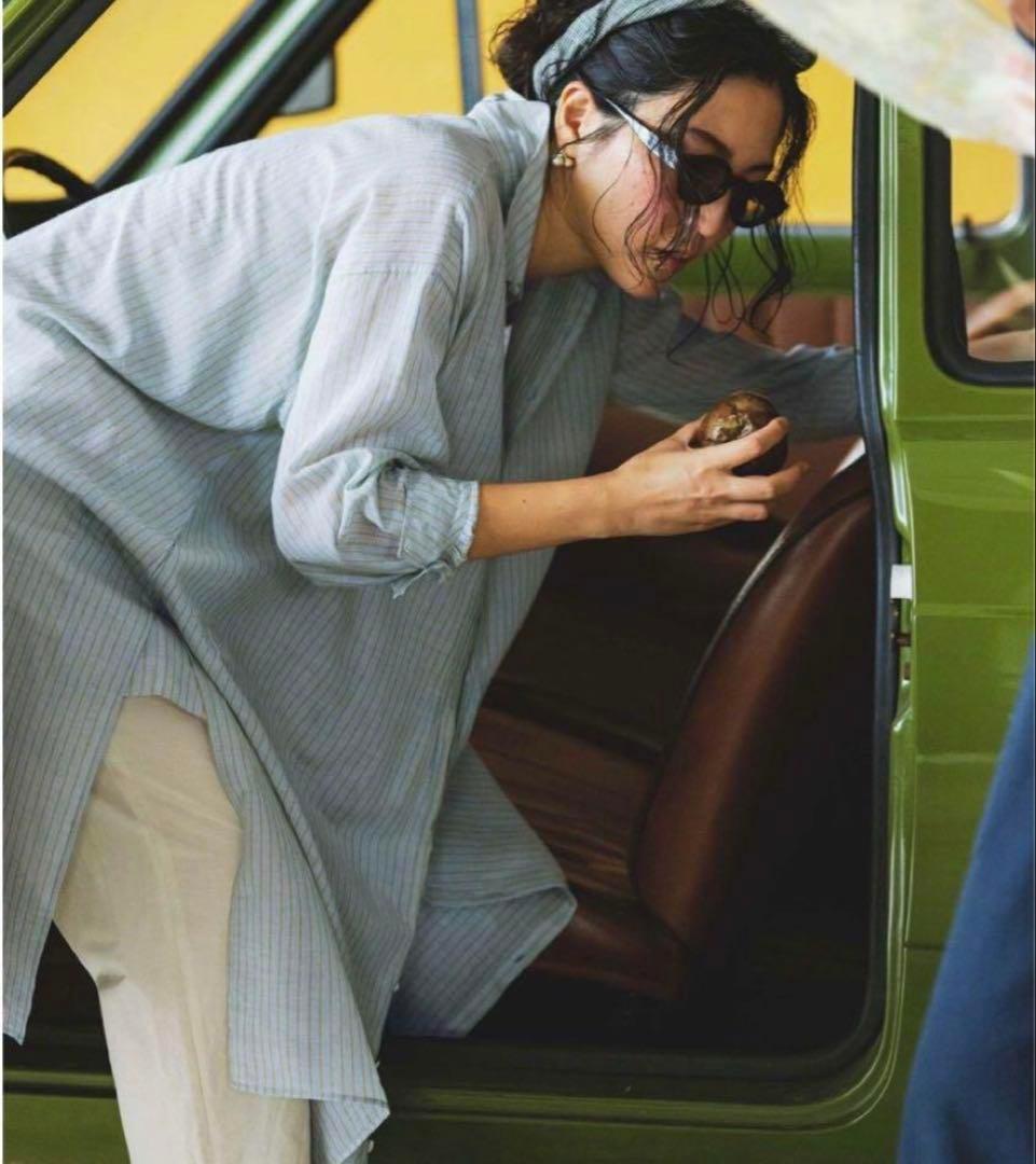 【極美品✨24ss】ババグーリ 手織りブラウス インドコットン ピンタック M