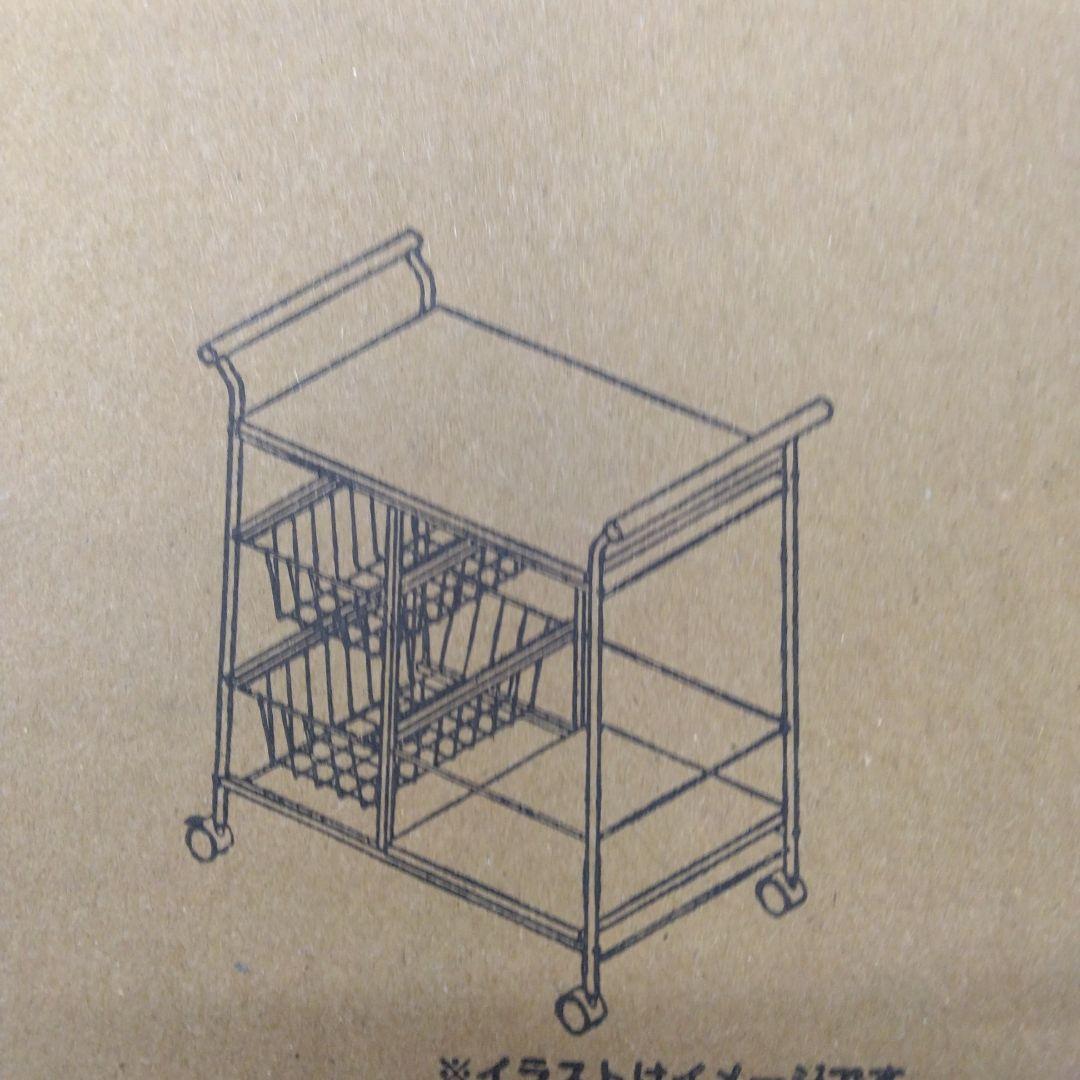 ニトリ キッチンワゴン トリエステ 7169 MBR ミドルブラウン