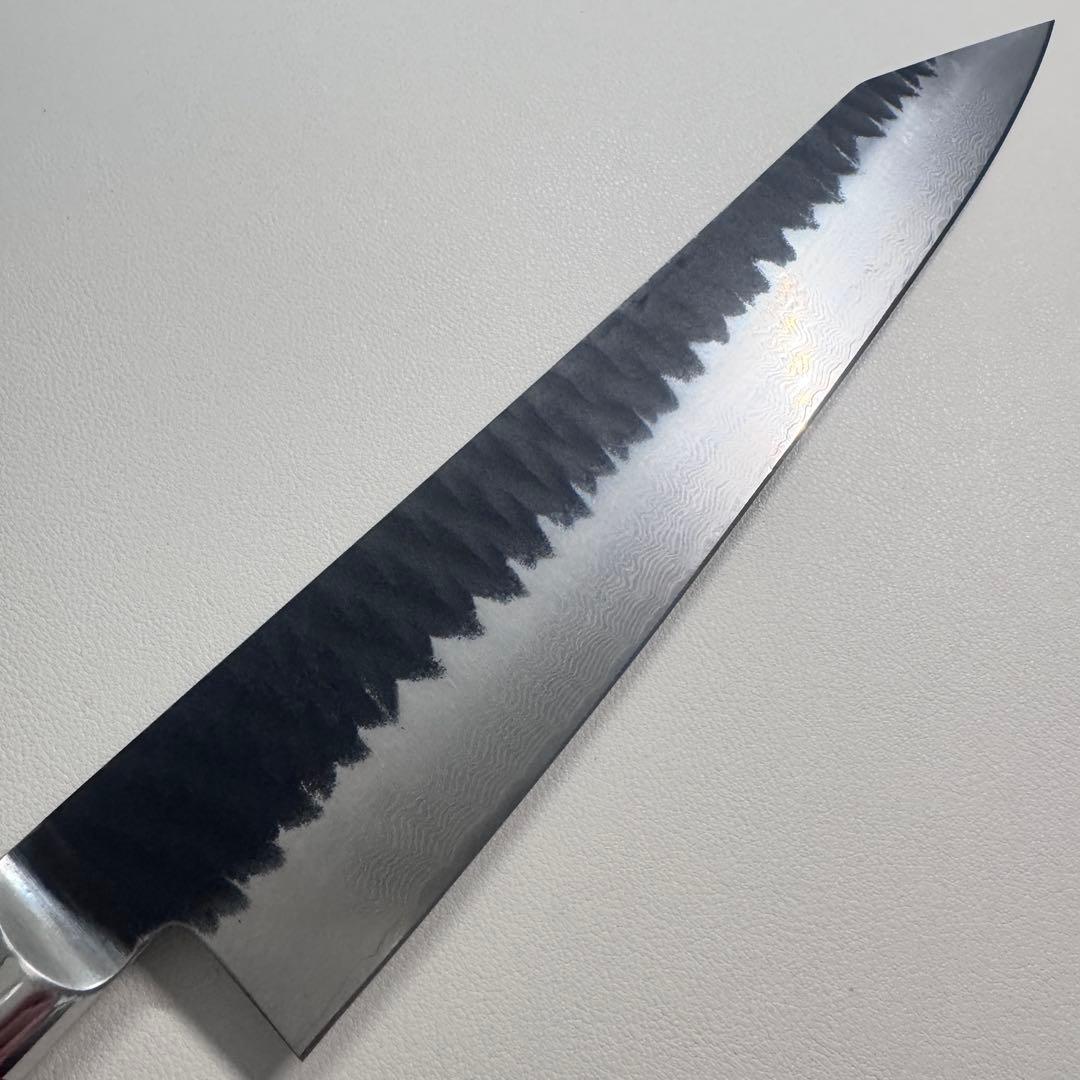 240mm黒打ちダマスカス　(切付型)牛刀シェフナイフ