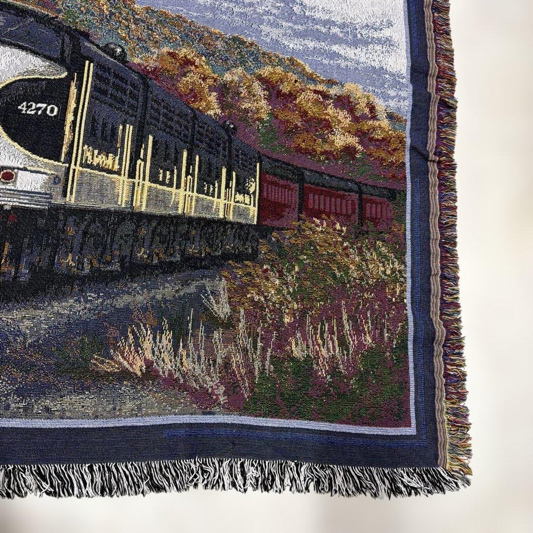 馬　電車　マルチカバー　ソファカバー　ヴィンテージラグ　133x188