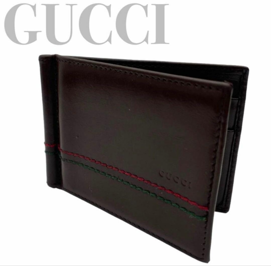 M*u様 GUCCI ダークブラウン マネークリップ