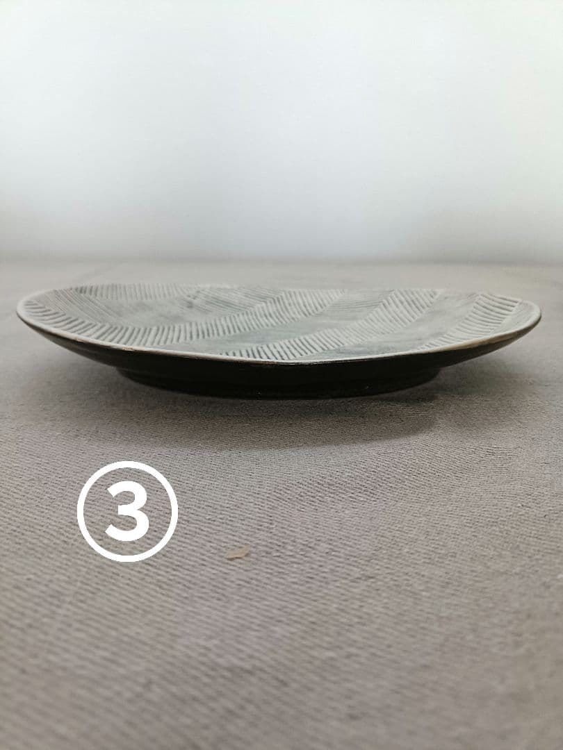 石岡信之　ヘリンボーン　楕円皿　5枚セット