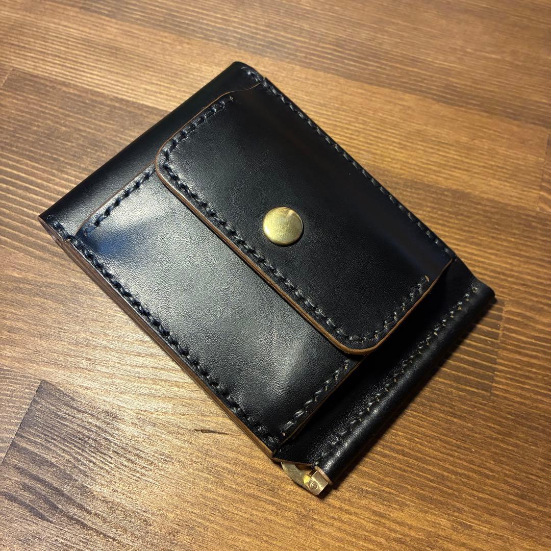 マネークリップ　MARYAM社　ホースバット　丘染め　茶芯　トラッカーウォレット