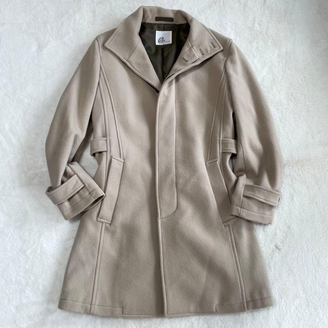 カシミヤ混★ トルネードマート チェスターコート 比翼 スタンドカラー ベージュ