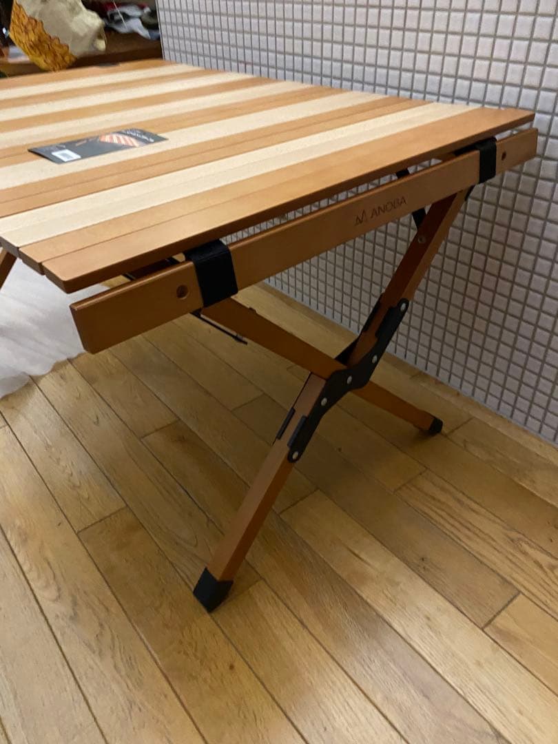 新品 アノバ ANOBA ウッドロールトップテーブル AN005 アウトドア