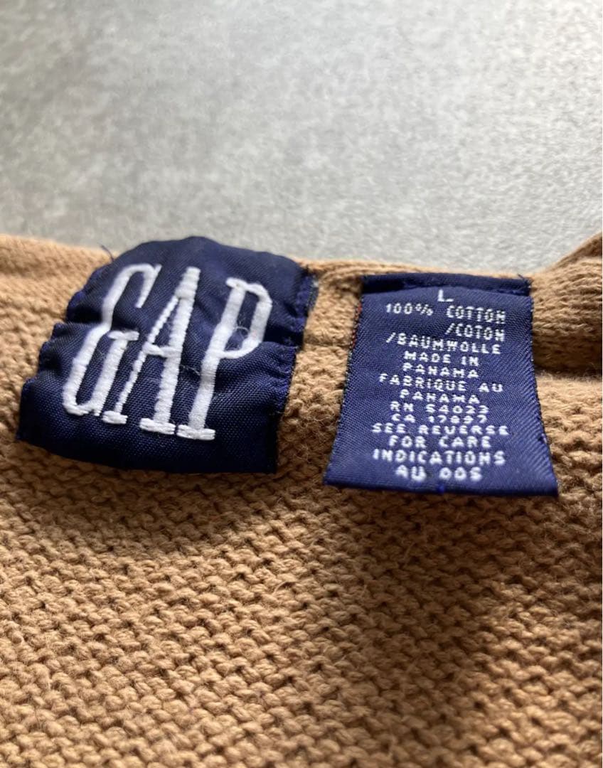 90s old gap ワッフル コットンニット カーディガン