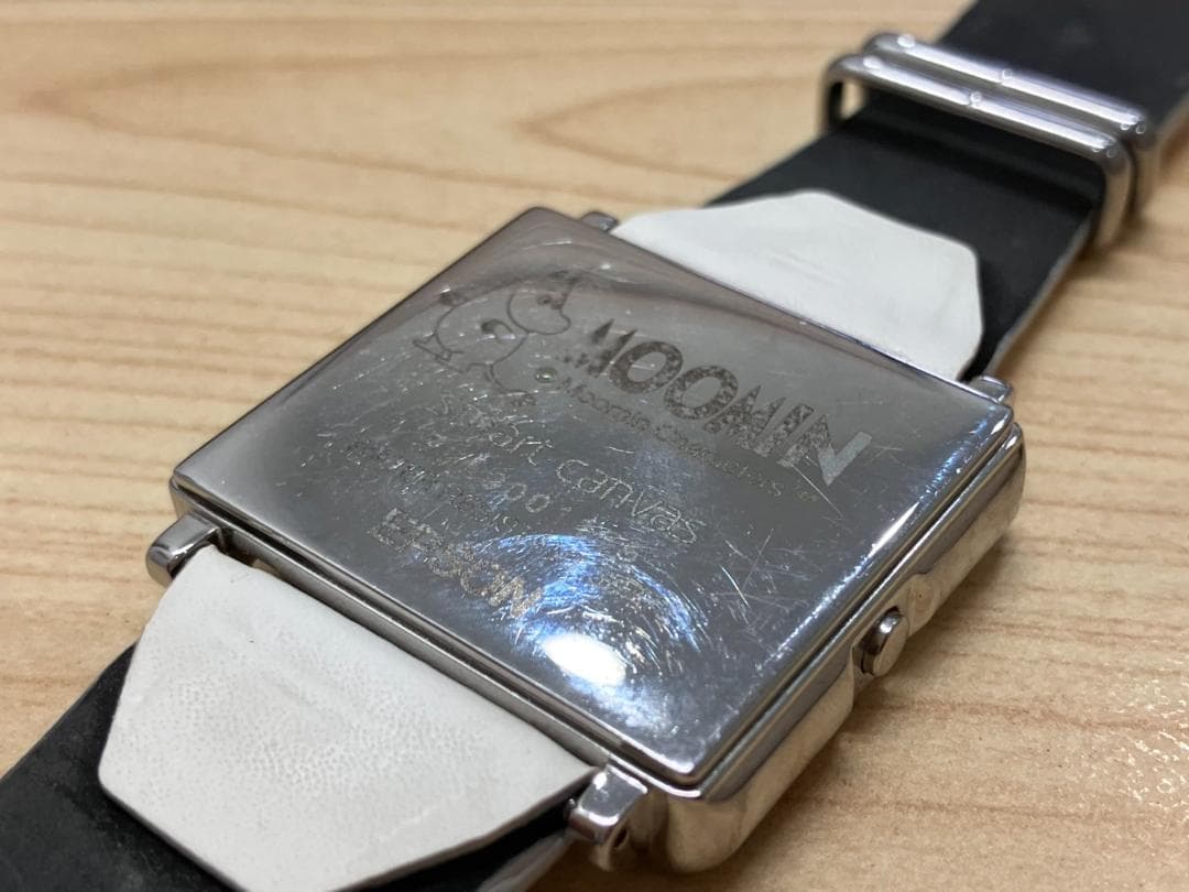 値下げ！美品電池交換2025.3月スナフキンムーミン　スマートキャンバス　腕時計