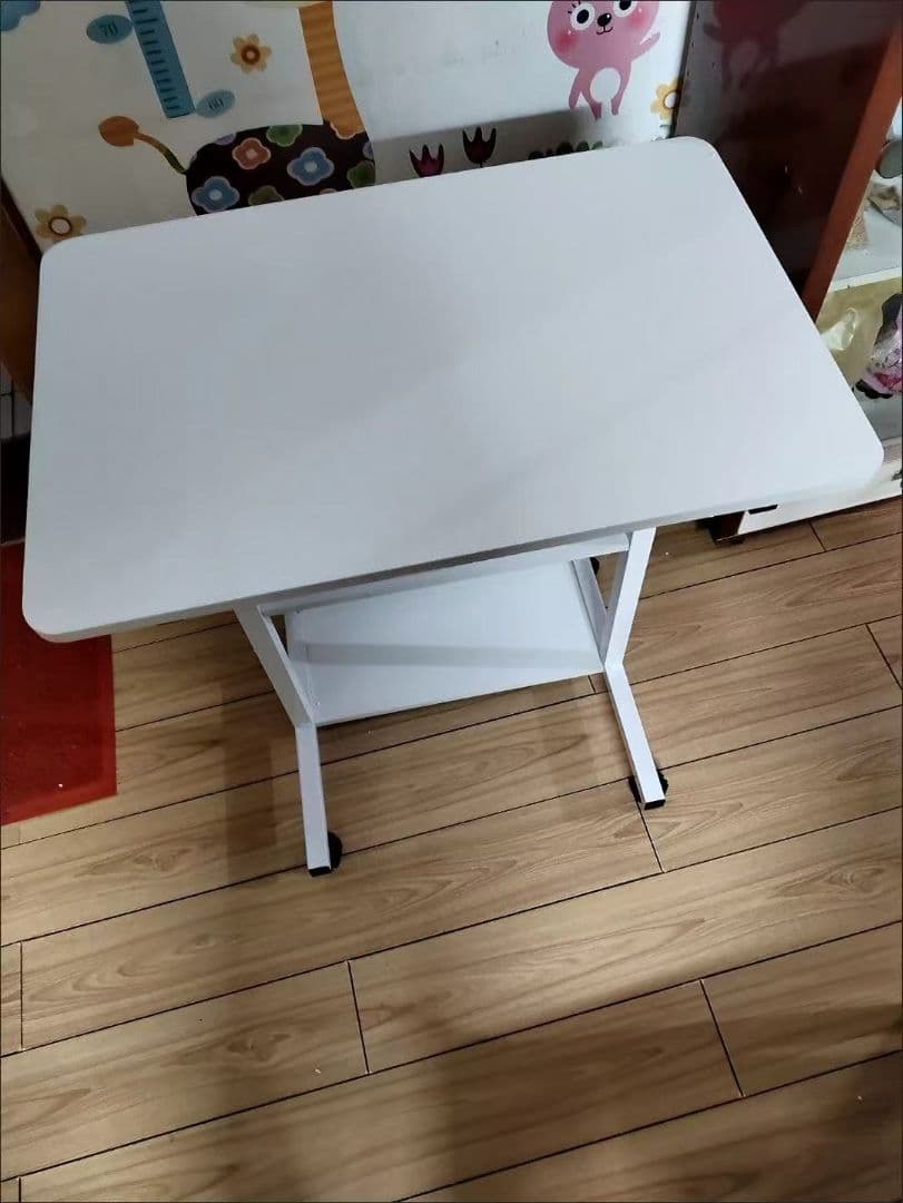 ホワイト サイドテーブル 高さ調整可能