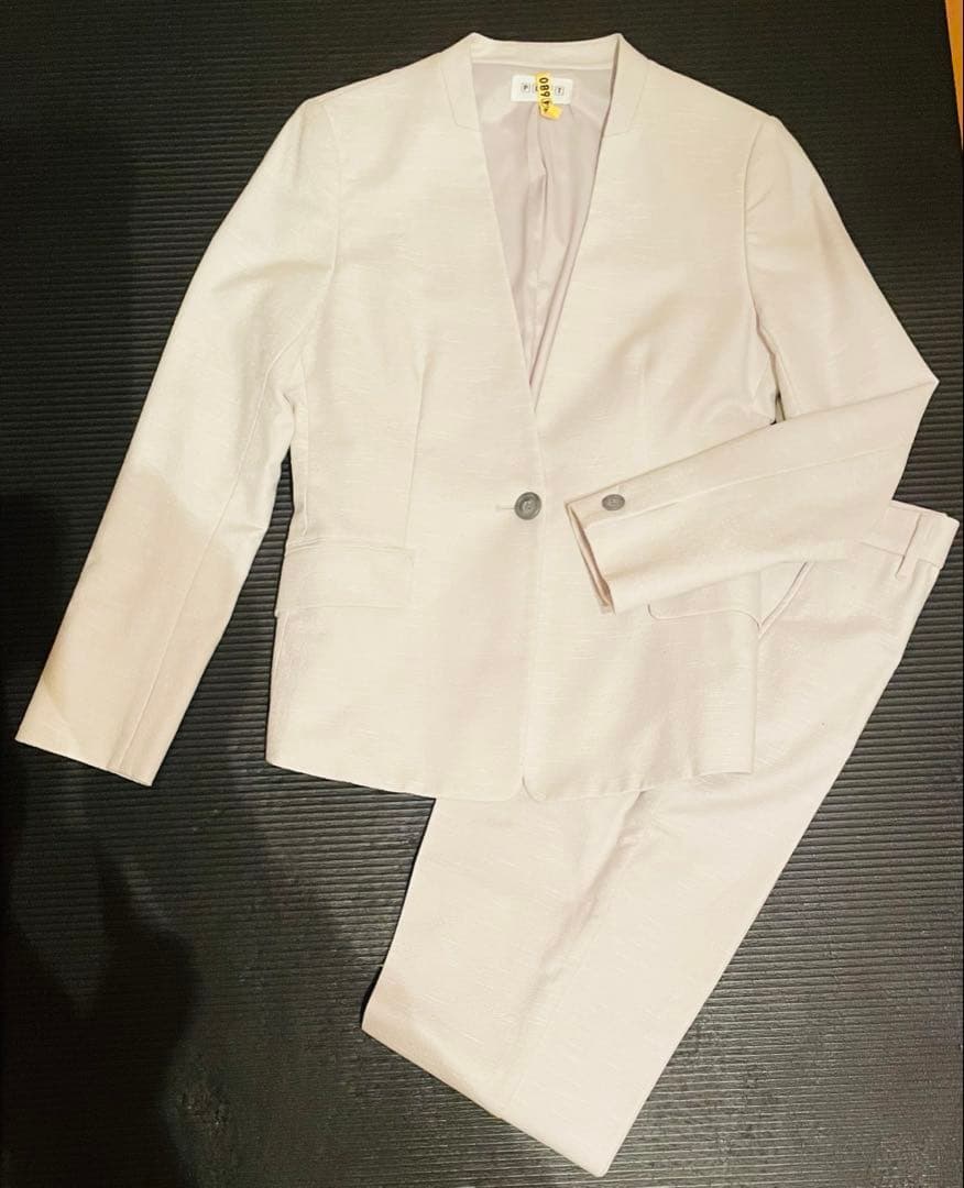 【美品！】プラステ◼︎PLSTスラブストレッチパンツスーツ セットアップMサイズ