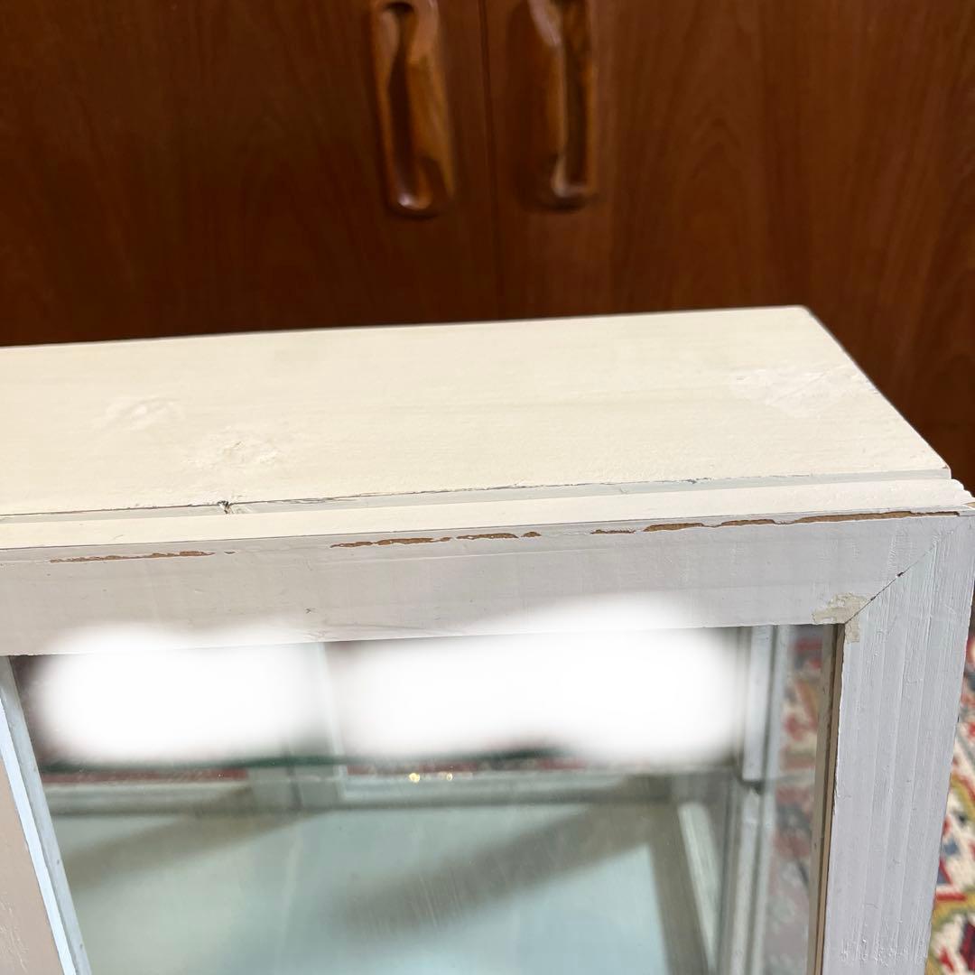 キャビネット　コレクションボックス　アンティーク　木製　ガラス