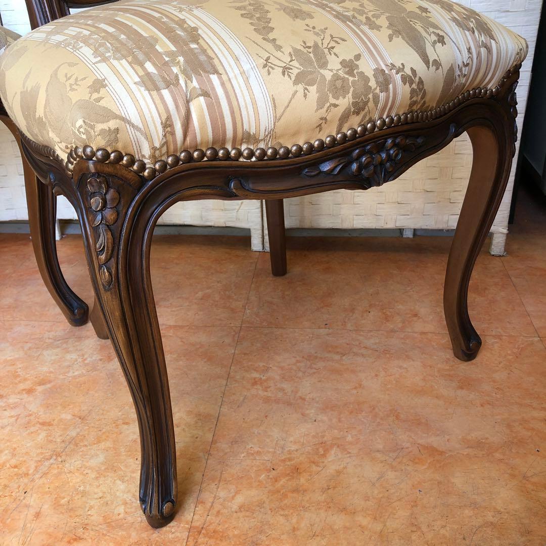 あ1 domani ドマーニ 椅子 カリモク ルイ15世 猫脚 アンティーク2脚