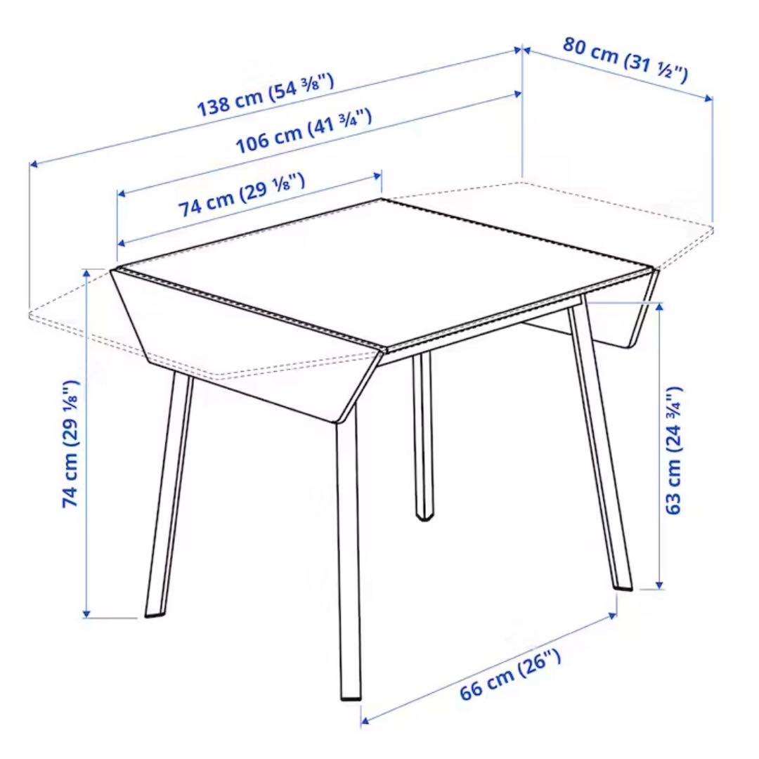 IKEAダイニングテーブル+椅子2つset