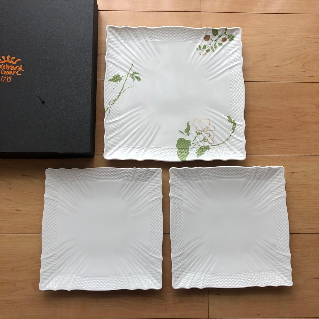 リチャードジノリ　スクエアプレート　３枚セット