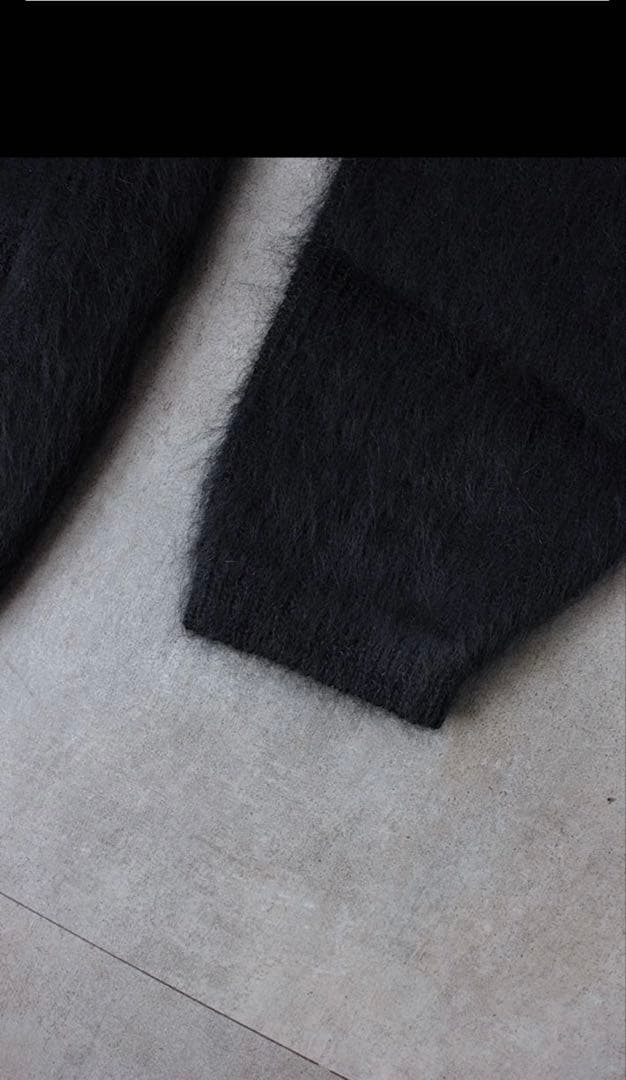 新品a.r.p.ShaggyMan MohairCardigan BLACK