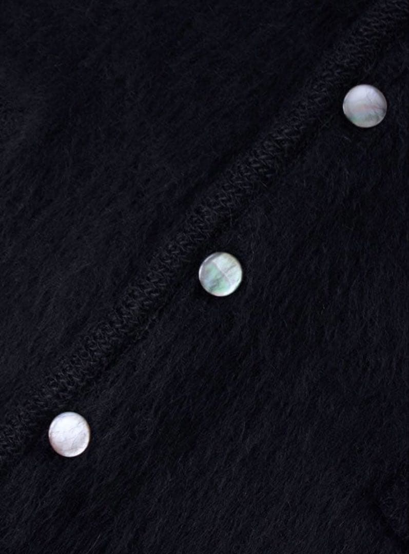 新品a.r.p.ShaggyMan MohairCardigan BLACK