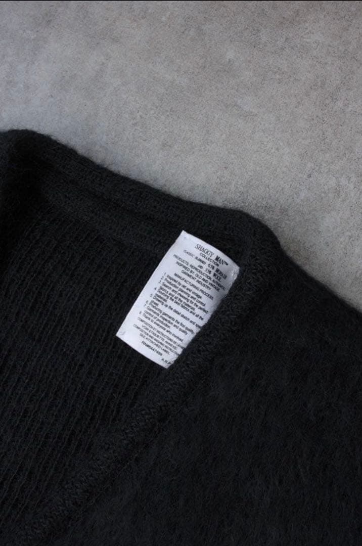 新品a.r.p.ShaggyMan MohairCardigan BLACK