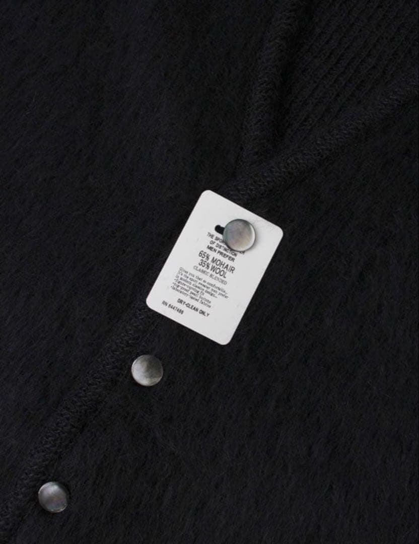 新品a.r.p.ShaggyMan MohairCardigan BLACK