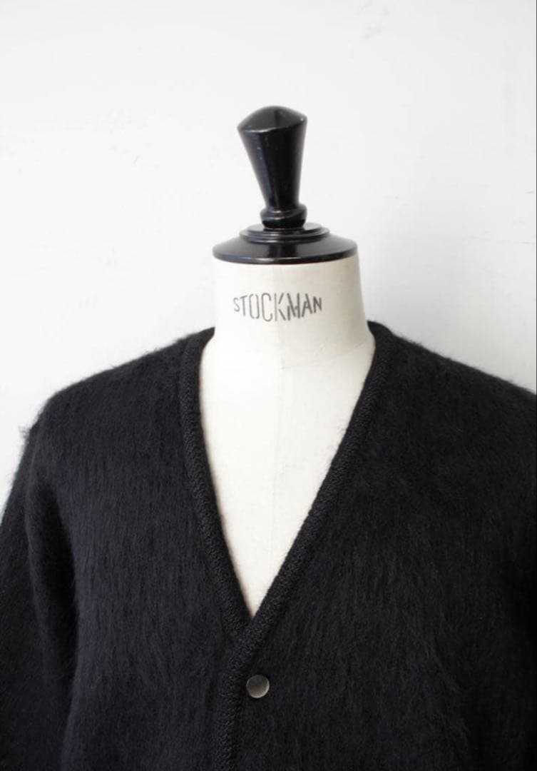 新品a.r.p.ShaggyMan MohairCardigan BLACK