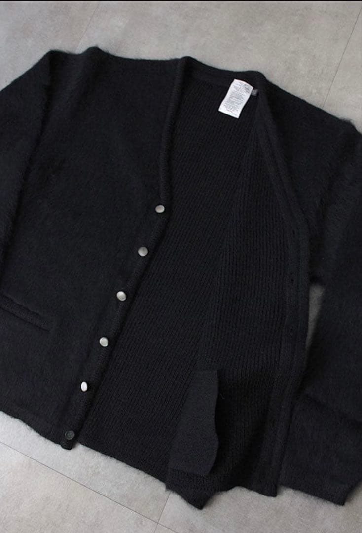 新品a.r.p.ShaggyMan MohairCardigan BLACK