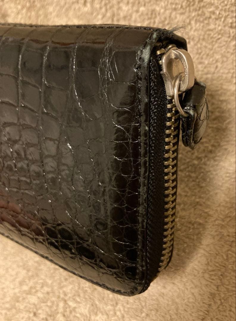 JRA認定品 クロコダイル 長財布 ブラック