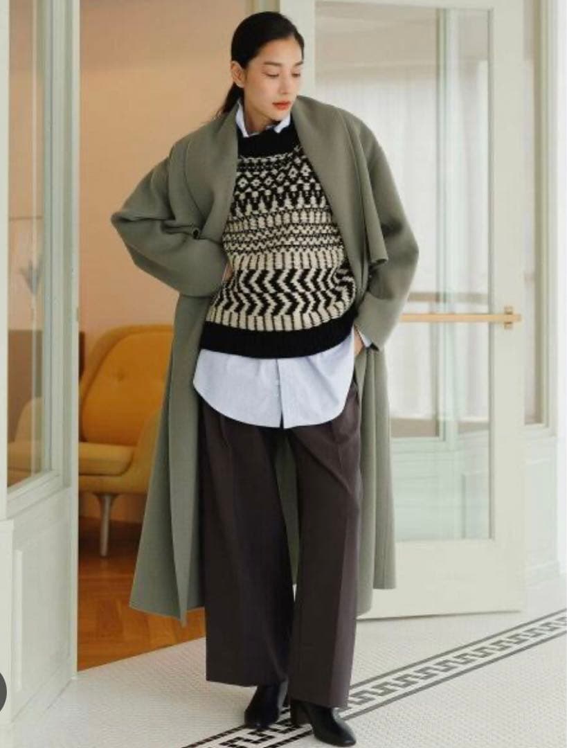 【3WAY】フリーダムコート / ショールカラーロングガウン　吉高由里子着用