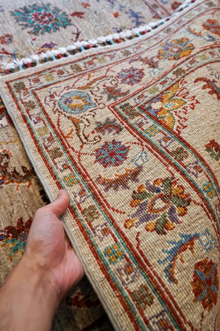 177×127cm アフガニスタン手織り絨毯 ガズニーウール ペルシャ