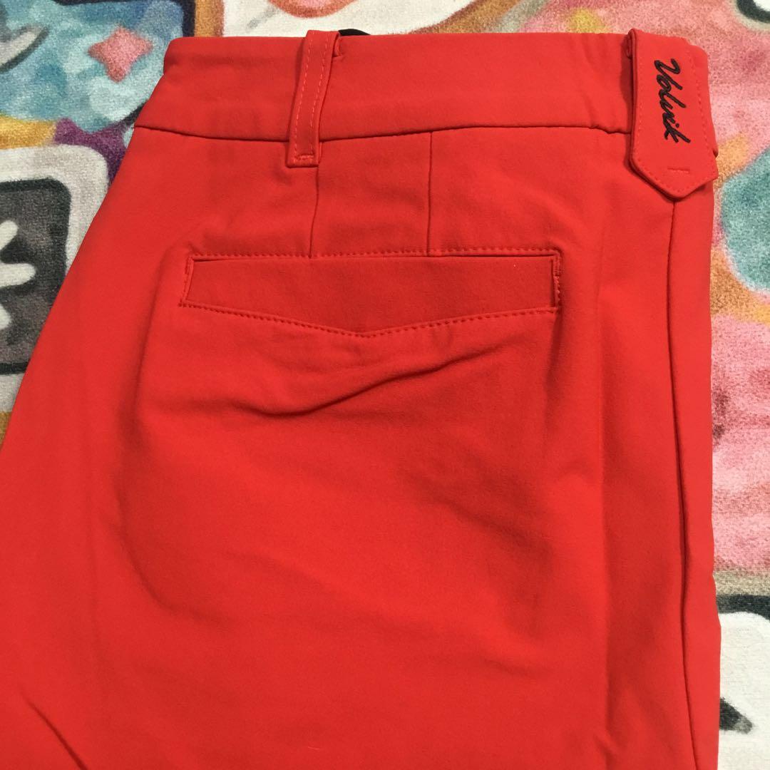 タグ付け☆ レディース ゴルフパンツ レッド　サイズM