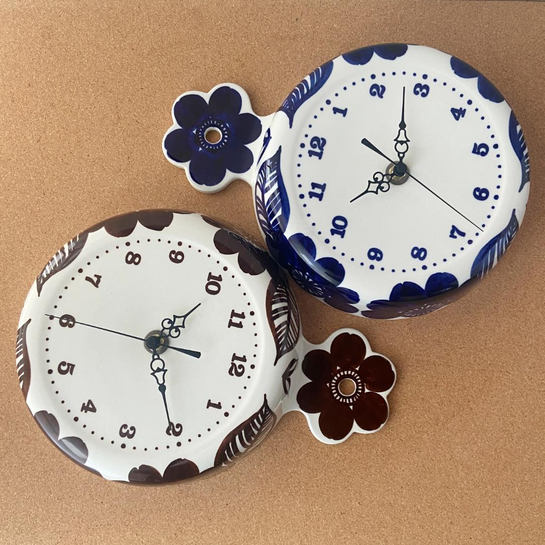 ◇電波時計取替済◇ ARABIA GOG 北欧ヴィンテージ ブラウン 壁掛け時計