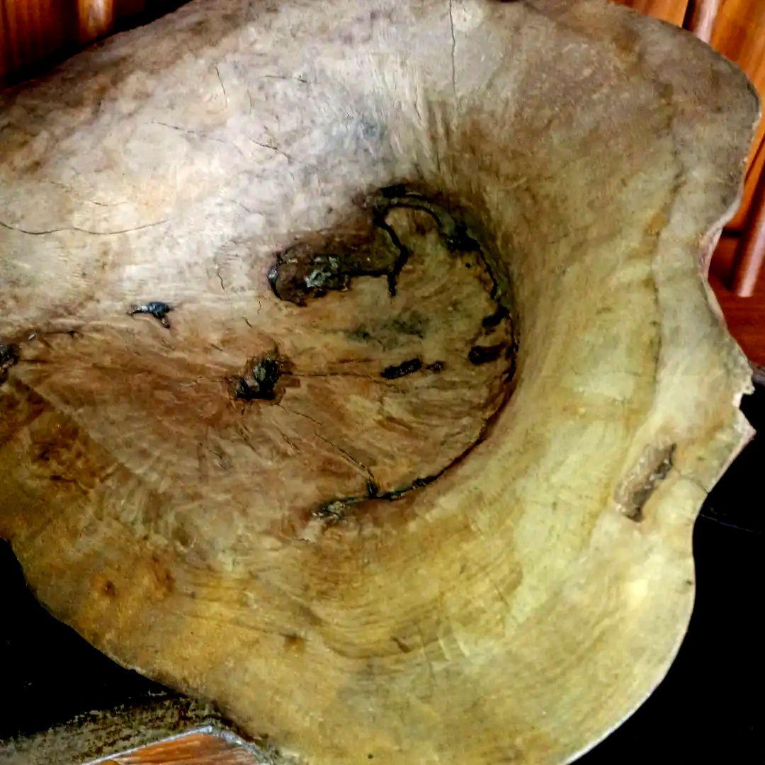 天然木　コブ置物 　飾り台付き