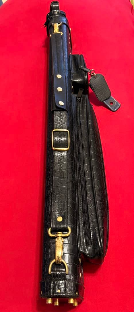 ビリヤード　キューケース MEZZ 3×5クロコダイル風 黒