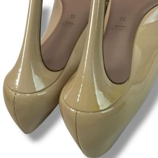 正規品 PRADA プラダ パテントレザー パンプス ハイヒール ベージュ