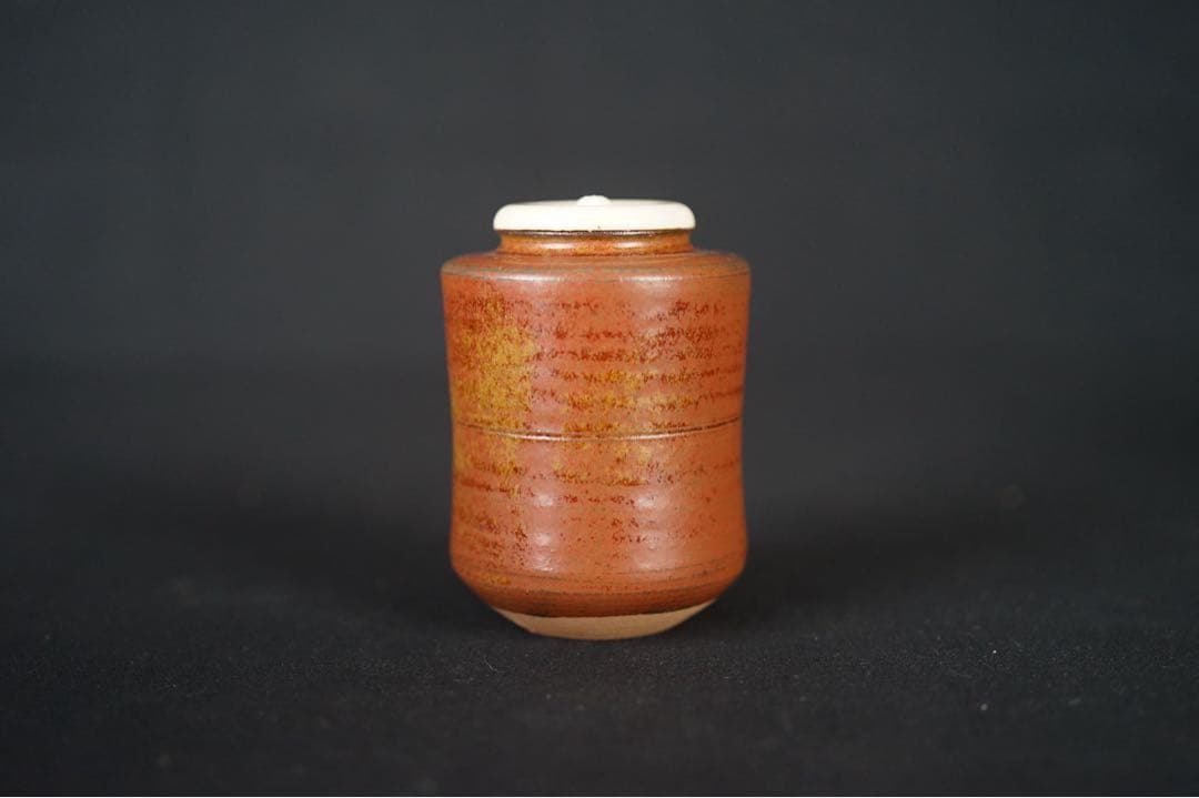 鬼丸碧山 作 高取茶入 共箱 仕覆付 茶道具 保証品