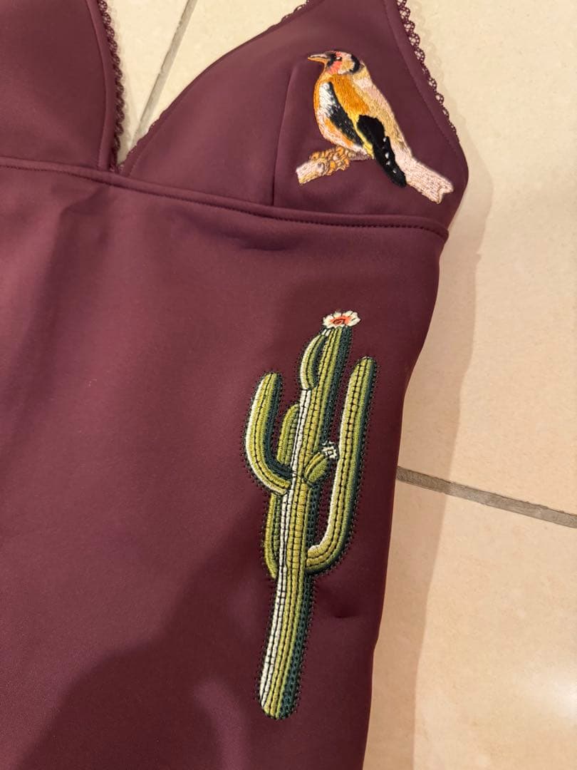 Stella mccartney アンブロイド 刺繍 スイムスーツ