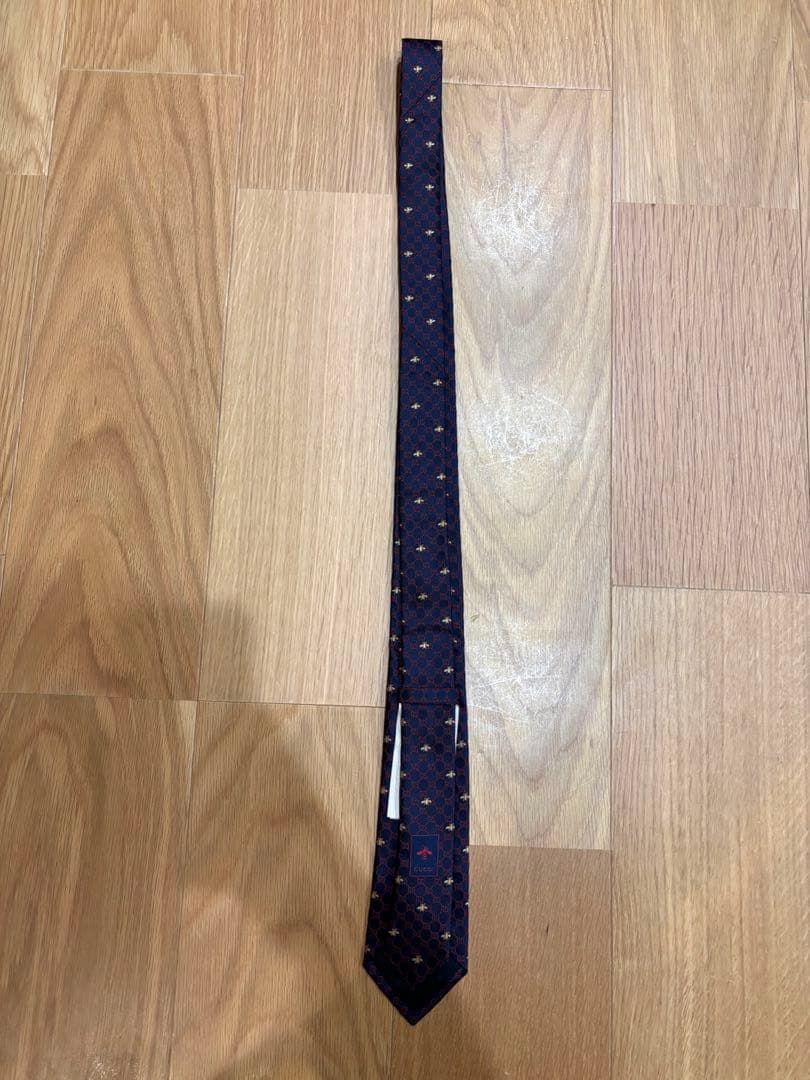 【未使用】GUCCI ネクタイ GG柄 インターロッキングG 蜂bee 現行