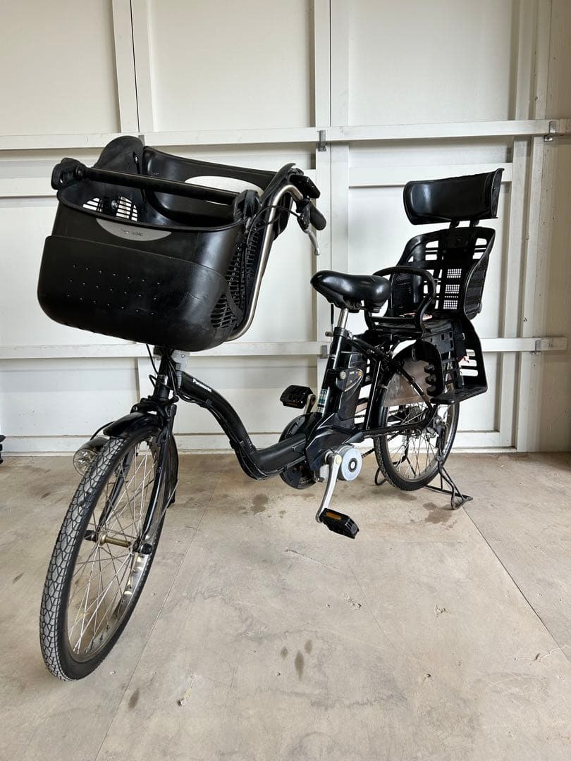 Panasonic 電動アシスト自転車 前後チャイルドシート付き ブラック
