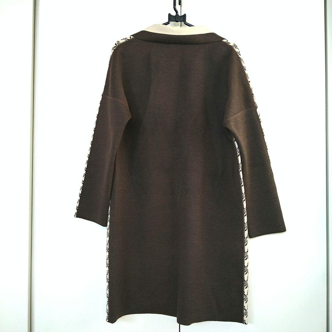 【極美品】 LANVIN ランバンコレクション ジャカードニットコート ベージュ