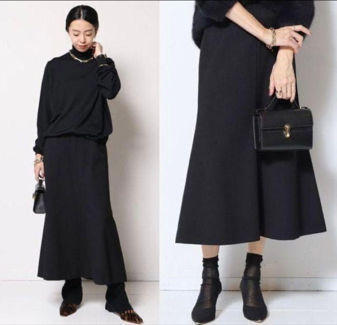 ドゥーズィエムクラス Col Pierrot ヒラニジュウオリ フレアスカート