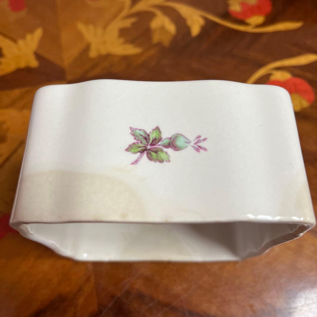 【アンティーク】スポード ビリングスレイローズ バターケース レア 訳あり