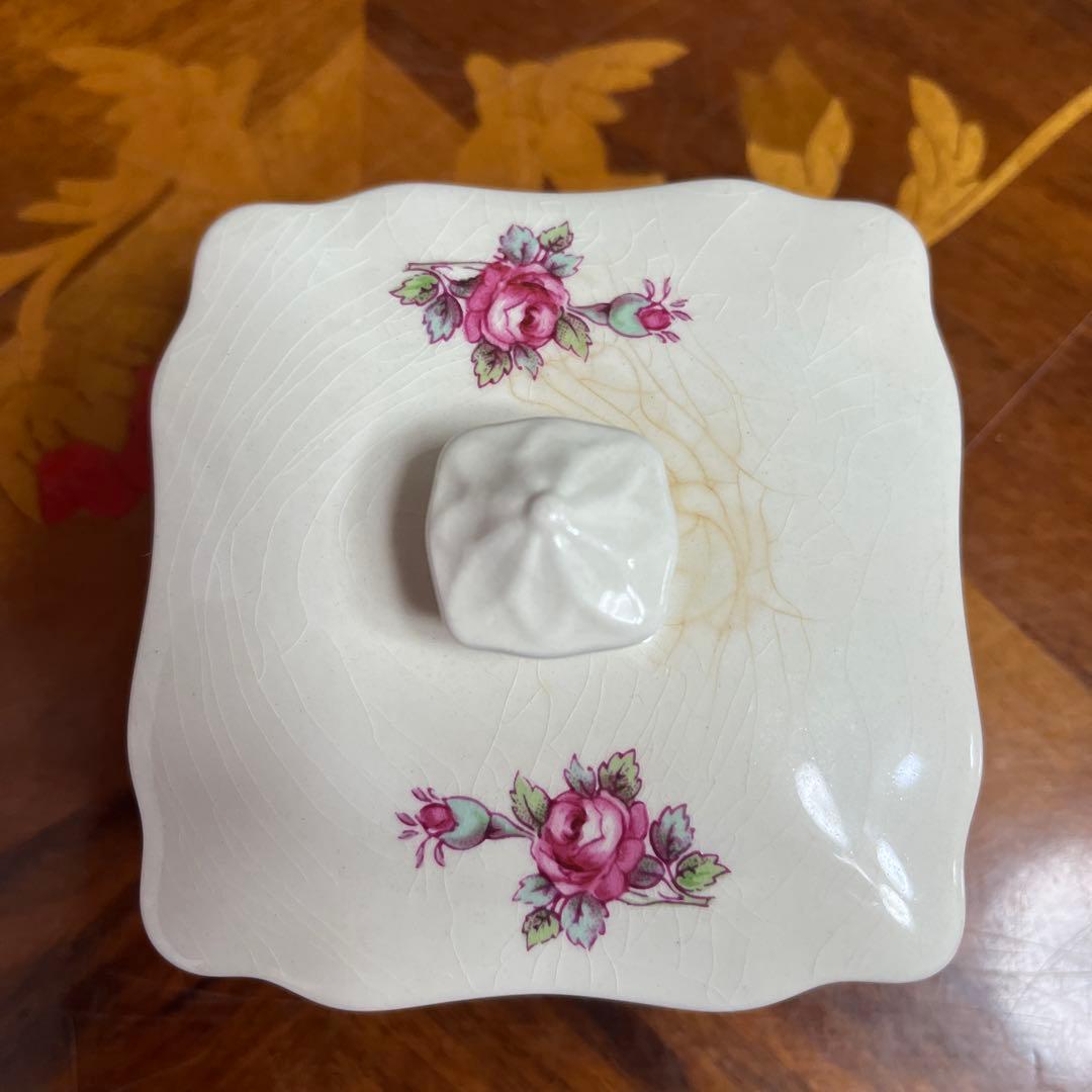 【アンティーク】スポード ビリングスレイローズ バターケース レア 訳あり