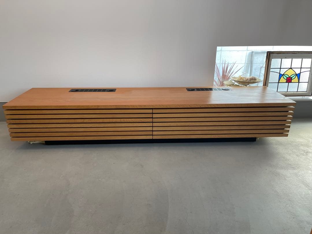 大型210cmモリタインテリア　レッタ+3170無垢材テレビボードテレビ台
