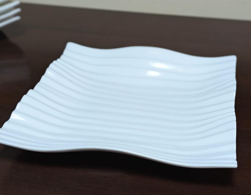 美濃焼　ホワイト　ヨーロピアンウェーブ25cm　5枚セット　匿名配送　送料込み